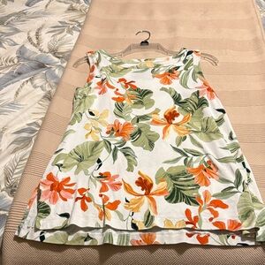 Chico's Kids Dress with Orange and Green Floral Design